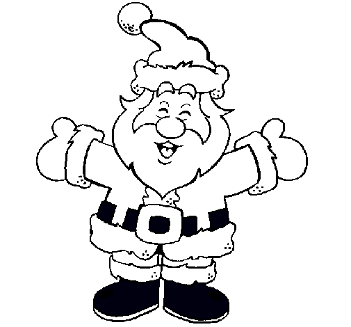 Dibujo de Papa Noel feliz pintado por Viejito en Dibujos.net el ...