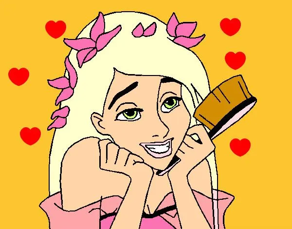 Dibujo de princesa enamorada pintado por Seimi2 en Dibujos.net el ...