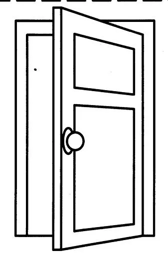 Dibujo de puerta para colorear - Imagui