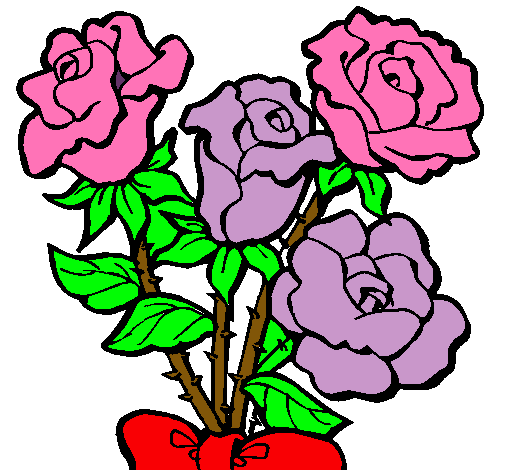 Dibujo de Ramo de rosas pintado por Becky en Dibujos.net el día 08 ...