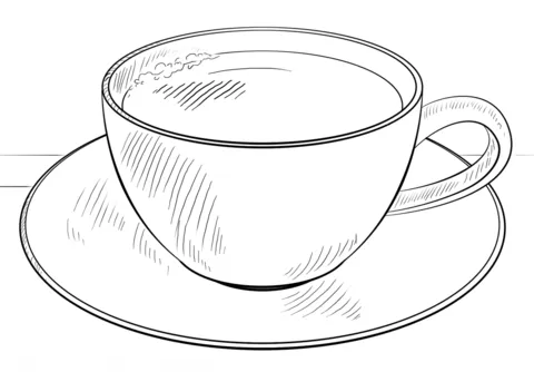 Dibujo de Taza de Café para colorear | Dibujos para colorear ...
