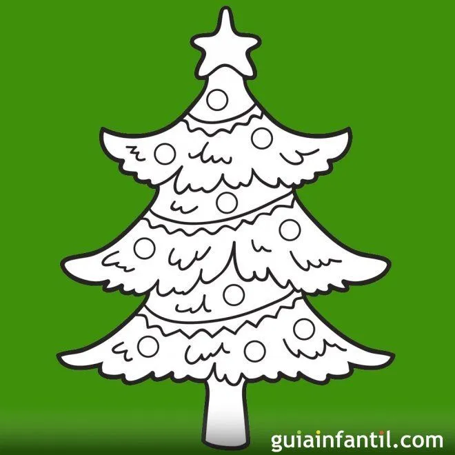 Dibujos de abetos navideños para colorear - Cómo hacer un árbol de ...