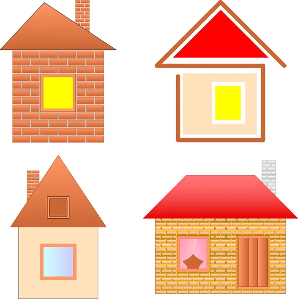 Dibujos animados casas conjunto — Vector stock © DLeonis #4144678