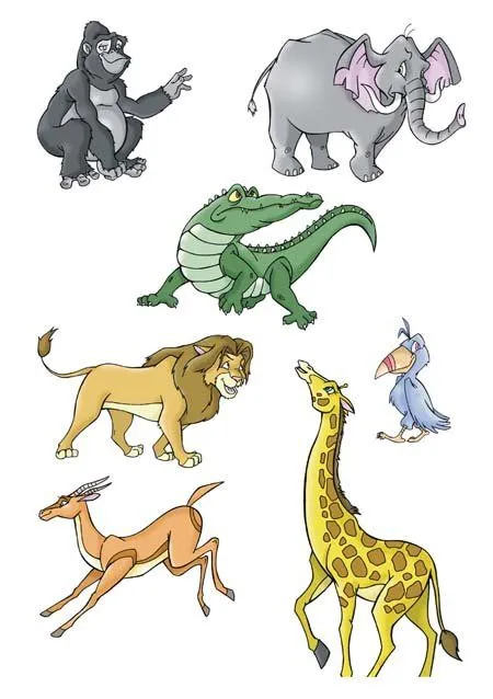 Ilustraciones de animales. Color digital.