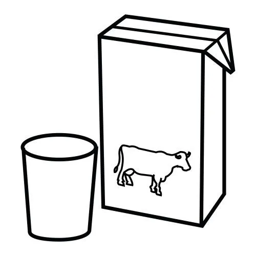 Dibujos para colorear de una caja de leche - Imagui