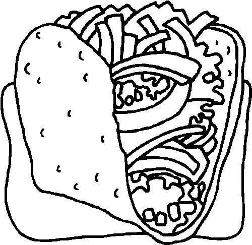 Dibujos de niños comiendo comida chatarra para colorear - Imagui