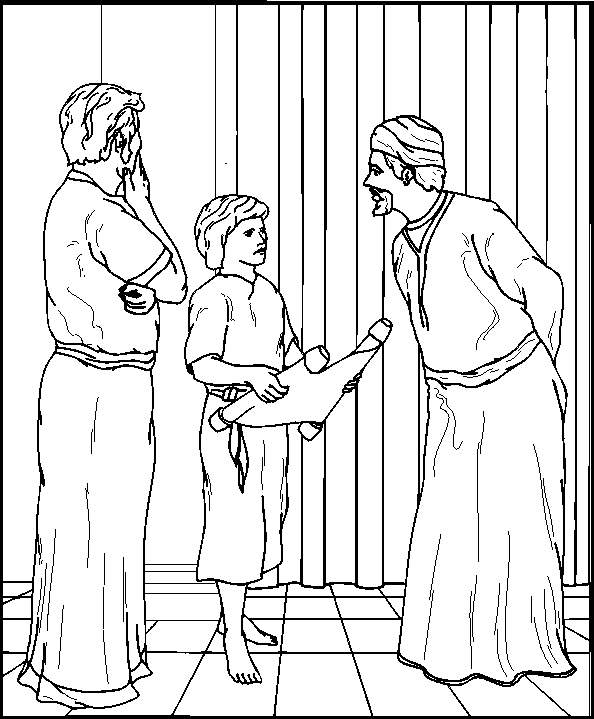 El niño jesus en el templo para colorear - Imagui