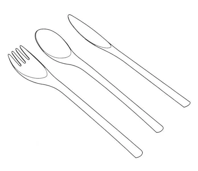 Fotos de cucharas y tenedores para colorear - Imagui