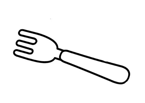 Dibujo de un tenedor para colorear - Imagui