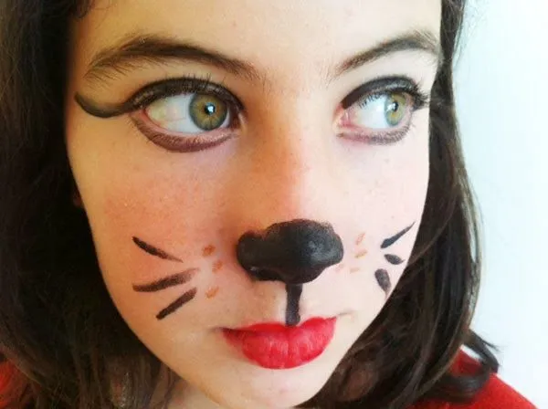Dibujos para Colorear: Maquillaje de gato fácil
