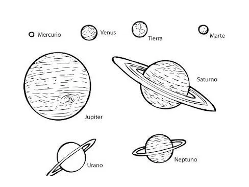 Dibujos para colorear de los planetas | Sistema Solar | Pinterest
