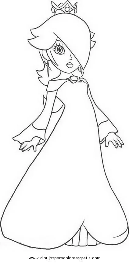 rosalina and peahc Colouring Pages