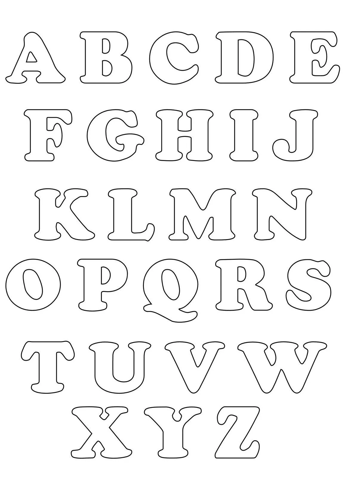 Dibujos de Letras del abecedario para colorear e imprimir gratis