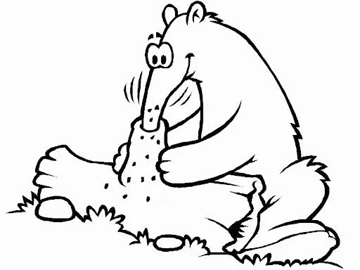 Un oso hormiguero para colorear - Imagui