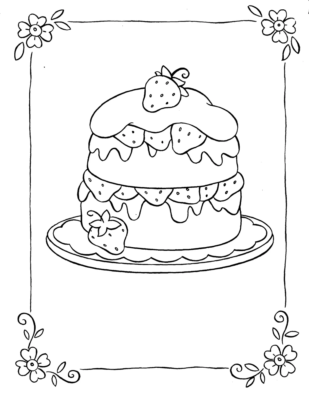 Dibujos de pasteles y tortas para pintar ~ en Picturalia