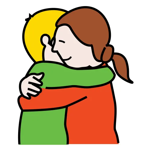 Dibujos de dos personas abrazandose - Imagui