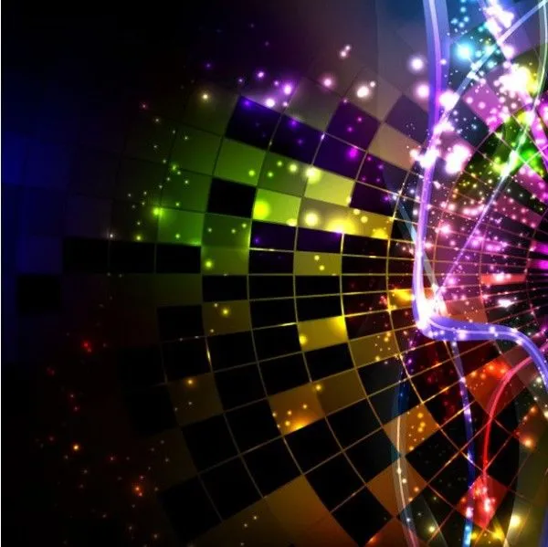 Disco Lights Abstract Vector Background - free download