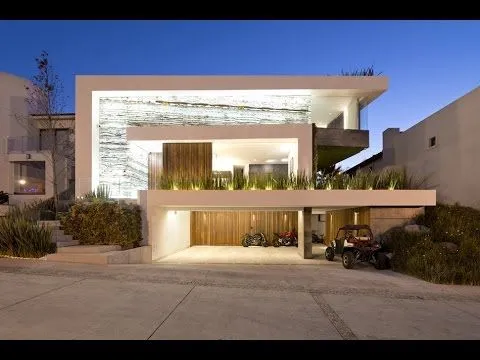 Diseño de moderna casa de dos plantas con sótano - YouTube