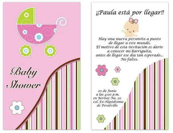 DISEÑOS GRATIS PARA INVITACIONES DE BABY SHOWER - Imagui | Texto ...