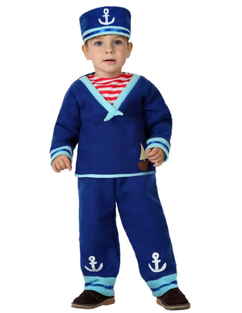 Disfraz de marinero azul bebé