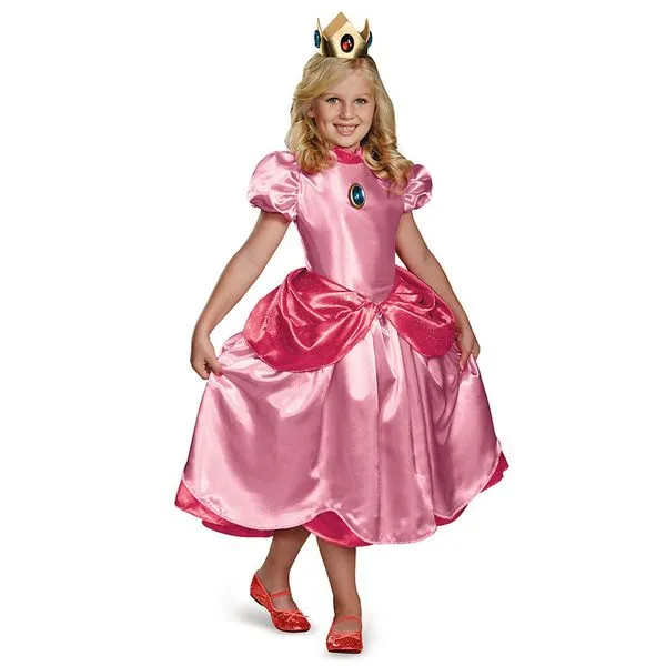 Disfraz de Princesa Peach prestige para niña Super Mario Bros ...