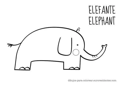 Elefante para colorear/ Elephant. http://dibujos-para-colorear ...