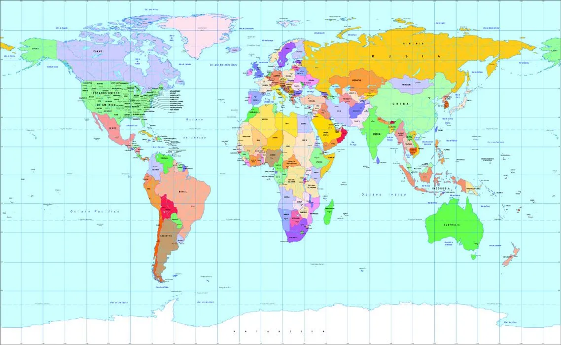 MAPAMUNDI | Mapas del mundo: Relieve, Países, Continentes…