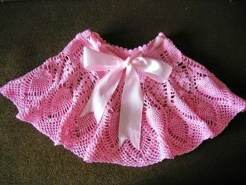 Faldas para niñas tejidas al crochet | Crochet y Dos agujas