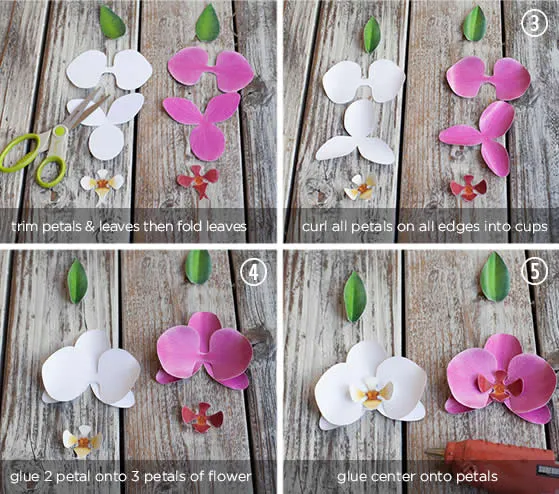 Como fazer orquídea de papel passo a passo | Revista Artesanato