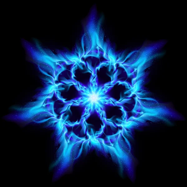 Flor de fuego azul — Vector stock © dvargg #6282909