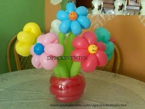Como hacer Flor margarita de globos - daisy flower balloons ...