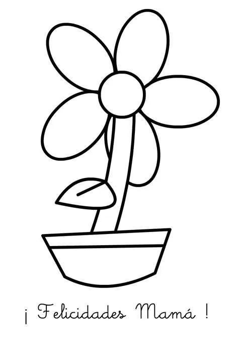 Una flor con sus partes para pintar - Imagui