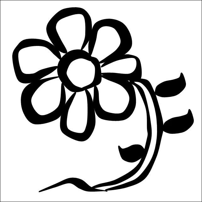Flores de siete pétalos para colorear - Imagui