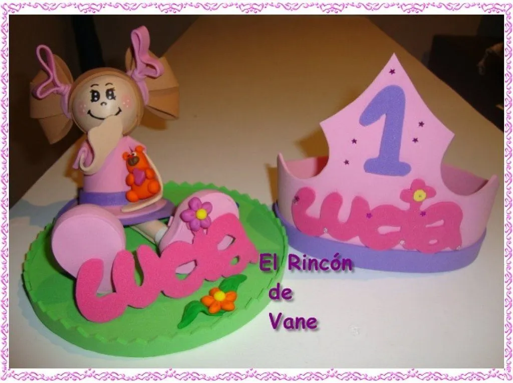 Fofuchas para Tarta de cumpleaños de Goma Eva | Aprender ...
