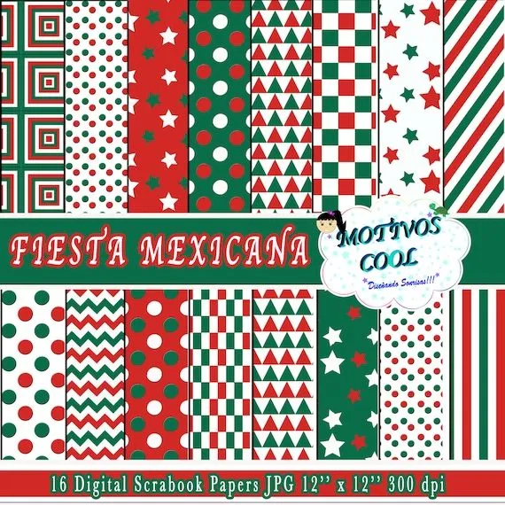 Fondo Digital Papel Digital FIESTA MEXICANA para por MotivosCool