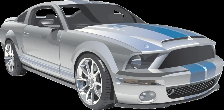Ilustración vectorial de un Ford Mustang