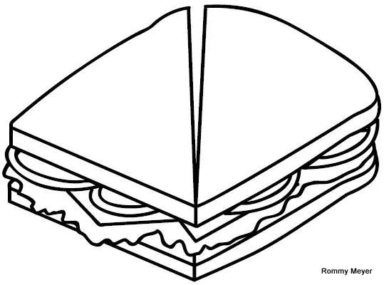 Free coloring pages of sandwich