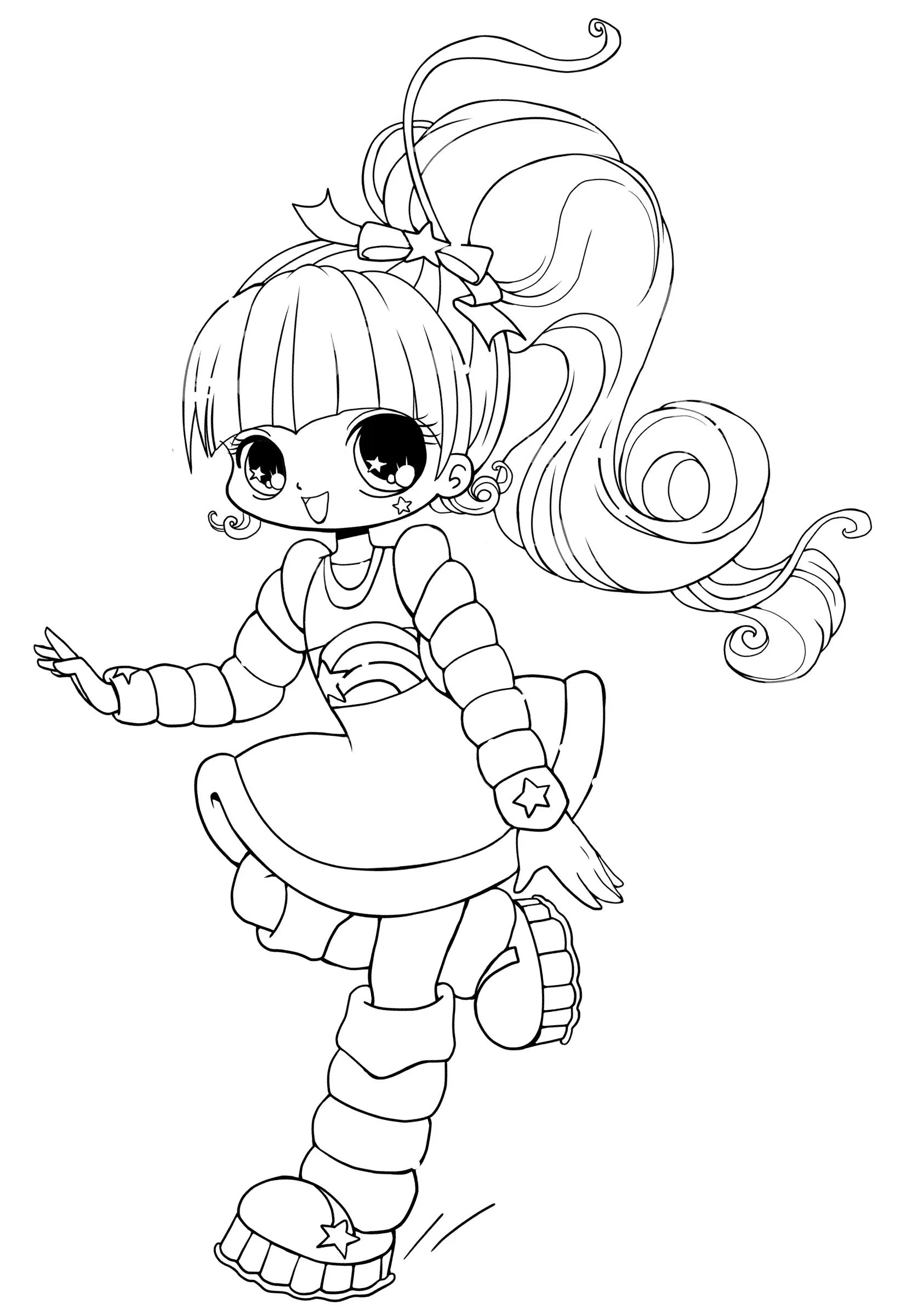 Chibi emo Colouring Pages
