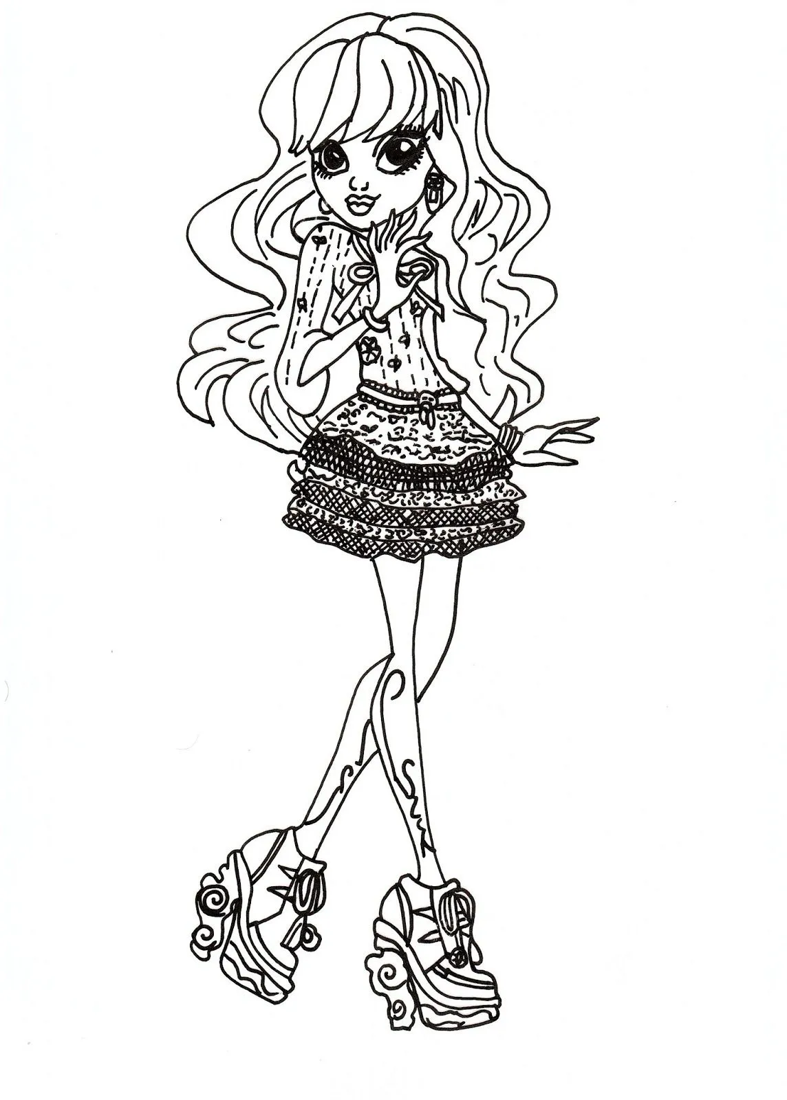 Free Printable Monster High Coloring Pages: Free Twyla Coloring Sheet