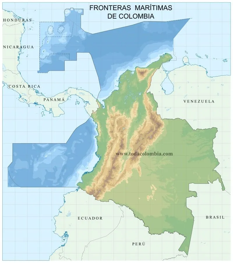 Fronteras de Colombia Terrestres y Marítimas: límites y tratados de las  fronteras colombianas