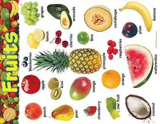 Frutas en inglés