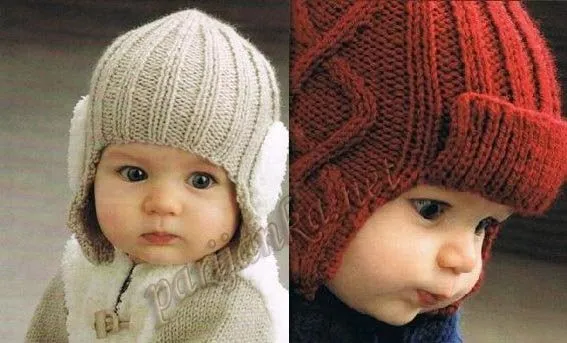Gorro para bebe tejido a dos agujas, . | baby clothes | Pinterest ...