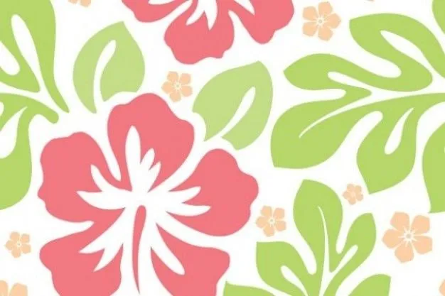 Hawaii sin patrón con flores de fondo | Descargar Vectores gratis