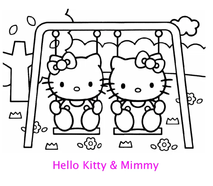 Hello Kitty en los columpios : Locos por Hello Kitty
