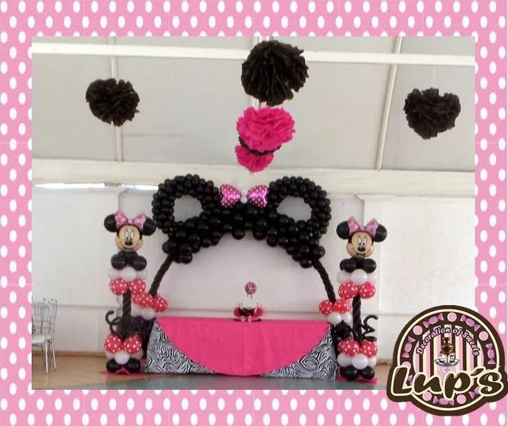 hermosa decoracion !!! | Balloons - Minnie & Mickey | Pinterest