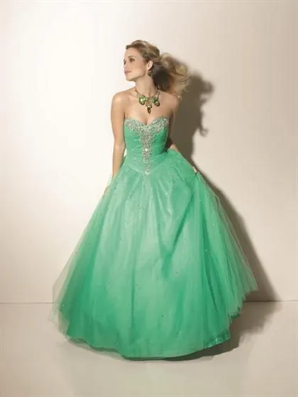 Hermoso Vestido de 15 años de Tul de Color verde : Vestidos para ...