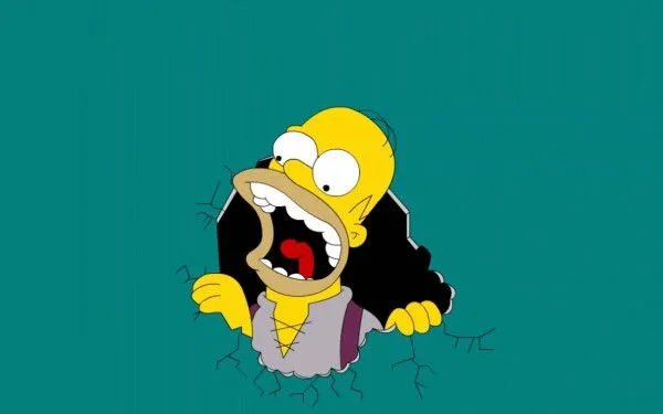 Homer Simpson Devorando tu fondo de pantalla | Infantiles ...