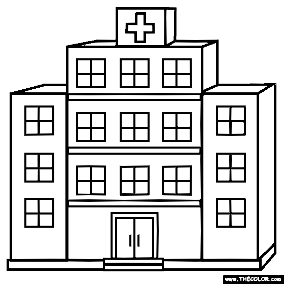 hospital coloring pages for | Clipart Panda - Free Clipart Images