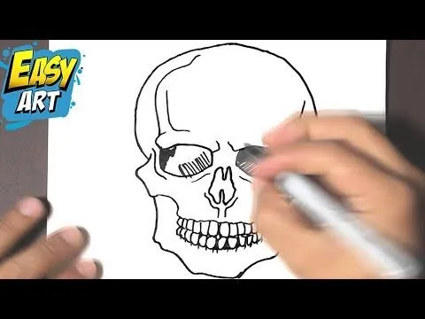 how to draw a skull halloween - how to draw a skull - como dibujar ...