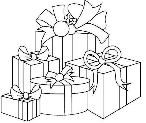 Dibujos de paquetes de regalo para colorear - Imagui